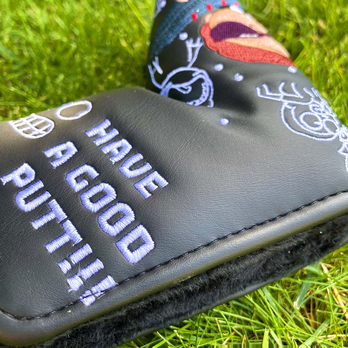 "MEN IN BLACK"-Have a good putt-Blade putter headcover